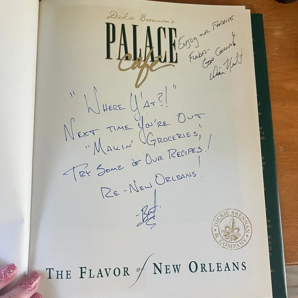 Palace Cafe Cookbook 2002 Signed Inscribed Chef Ben Thibodeaux NOLA